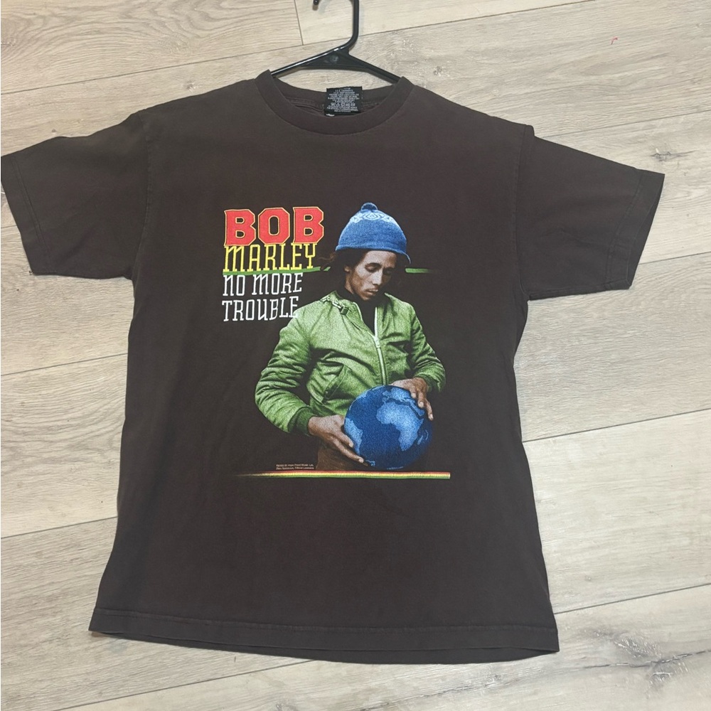Zion Rootswear Bob Marley Graphic Tee - Brown